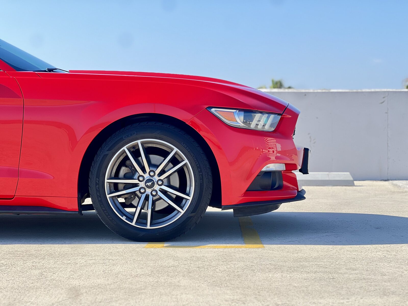 Red Ford Mustang Convertible photo 2