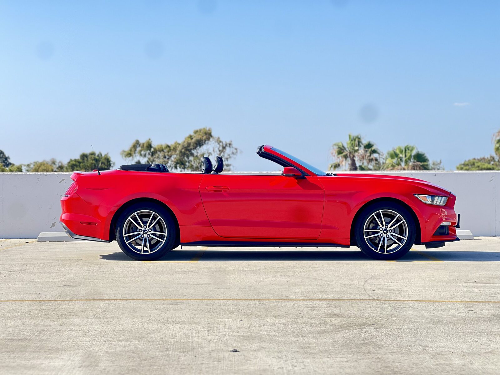 Red Ford Mustang Convertible photo 3