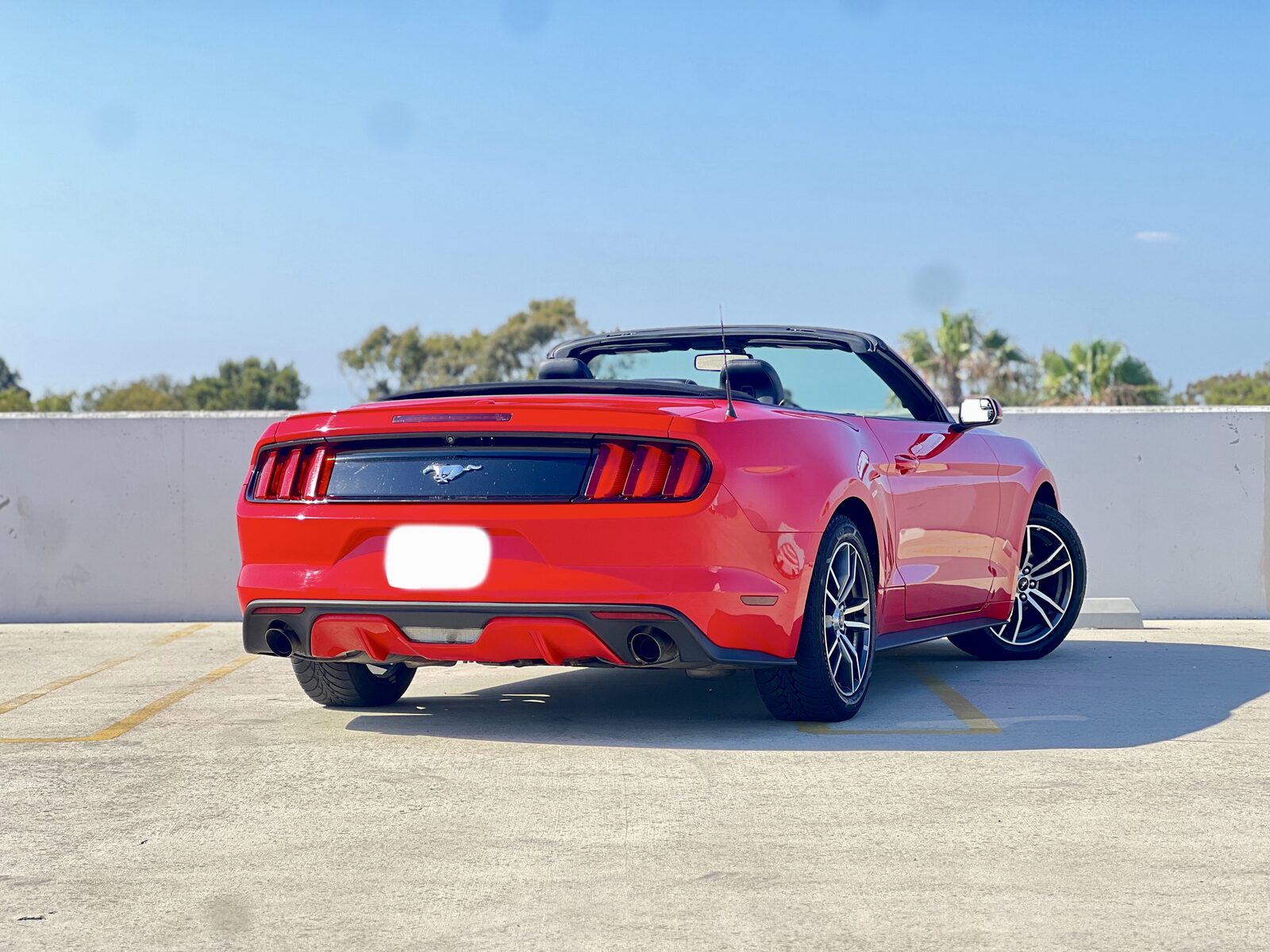 Red Ford Mustang Convertible photo 4